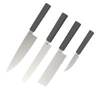 Set de couteaux Butterfork Gris Foncé, AR-RPM9, Étui en Chêne