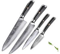 Set de couteaux de cuisine Damaskus, noyau en acier VG10, différentes tailles, manche ergonomique