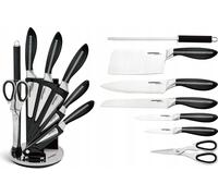 Set de couteaux de cuisine sur pied 8 pcs. Aiguisoir Ciseaux d'affûtage