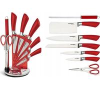 Set de couteaux de cuisine sur pied 8 pcs. Aiguisoir Ciseaux d'affûtage
