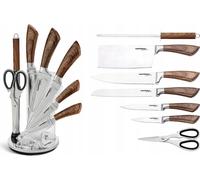 Set de couteaux de cuisine sur pied 8 pcs. Aiguisoir Ciseaux d'affûtage