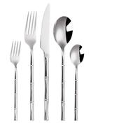 Set de couteaux, fourchettes et cuillères Stainless Steel Cutlery Set Tableware Western Bamboo Shaped Handle Dinner Set Knife Fork Spoon