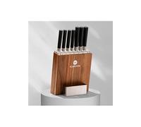 Set de couteaux Kitano avec bloc 7 couteaux acier élégant bloc en bois