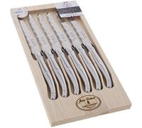 Set De Couteaux Laguiole 6 Couteaux Décor Damas Inox