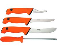 set de couteaux Metzger acier inoxydable orange/argent 5 pièces