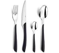 Set de coutellerie - Amefa - Eclat Noir - 24 pièces - Acier inox - Bi-injection