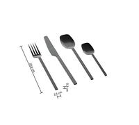 Set de Couverts 24 Pièces en Acier Inoxydable - Style Moderne