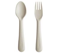 Mushie Cuillère et fourchette Ivory