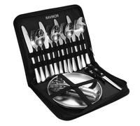 Set de couverts de camping - RAVIKOR - 20PCS pour 2/4 personnes pour randonnée l'escalade plein air acier inoxydable alimentaire