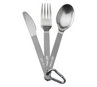 Set de couverts en titane ESBIT, 3 pièces, avec mousqueton et poche