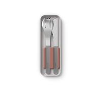 Set de couverts inox avec boîtier rose