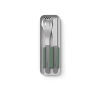 Set de couverts inox avec boîtier vert