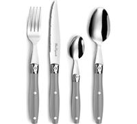 Set de couverts Lou Laguiole Comptoir Gris Métal 24 pièces