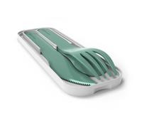 Set de couverts plastique végétal pocket vert forest TU
