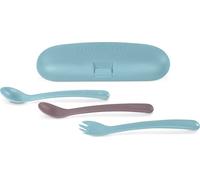 Set de couverts pour enfants Miniland - ergonomique, Terra, bleu