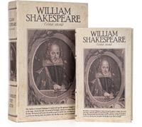 Set de couvertures de livres Shakespeare - Cachette secrète en 2 parties de style vintage - Boîte à livres décorative pour bijoux & documents - Boîte de rangement cachée 27,2x18x7cm & 21,2x13x5cm