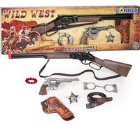 Set De Cowboy Wild West Shérif Fusil Pistolet Étoile & Menottes pour Bébé