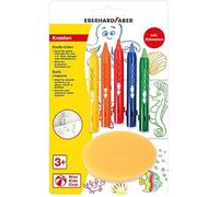 Set de craie de bain - EBERHARD FABER - 524105 - 5 crayons multicolores - Éponge incluse - Lavable