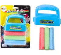 Set de craies avec poignée craie de rue épaisse bleu 3pcs