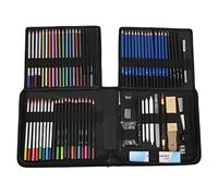 Set de Crayons à Dessin Professionnel, Kit de Crayons de Couleur avec Trousse Oxford, 82 Pièces pour Esquisse Peinture et Graffiti