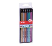 Set De Crayons Couleurs Assorties Fluo 6 Pièces