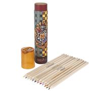 Set de Crayons de Couleur 12pcs avec Taille-crayon et Tube de Rangement, Beige