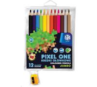 Set de crayons de couleur Jumbo 12 couleurs - Les couleurs magiques de la licorne de Pixel One ! Parfait pour le dessin de rêve et les jeux créatifs.