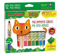 Set de crayons de couleur pour bébé avec 12 crayons de couleur alpino al000177