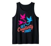 Set de création Libre de créativité et de Design d'oiseaux colorés Débardeur