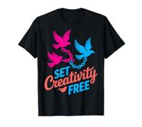 Set de création Libre de créativité et de Design d'oiseaux colorés T-Shirt