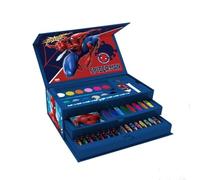 Set de Création Marvel Spiderman pour Enfants | Valise de Papeterie de Coloriage 52 Pièces avec Marqueurs, Crayons, Crayons de Couleur & Plus | Sac à Dessin et Coloriage Créatif Spiderman pour le Fun