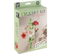 Set de Crochet Fleurs Bouquet Rose 21x16x5cm