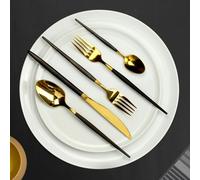 Set de cuillères Amefa Soprano Noir Or Métal Acier inoxydable Café 12 pièces