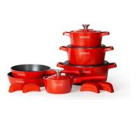 Set de cuisson à induction 14 pièces - Rouge