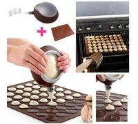 Set de Cuisson Pour Macarons: Tapis à Macarons En Silicone - 38.3x28.5cm | PLUS Outil buse pour garniture