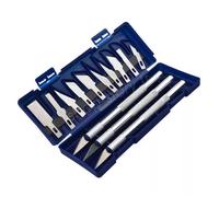 Set de Cutter de Précision - BOXBRICO - 10 Lames Interchangeables - Antidérapante - Boîte de Rangement