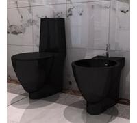 Set de cuvette et bidet céramique Noir Noir G
