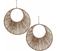Set de décoration Boho, Décoration murale Nature ruban de jute Ø38,5cm, Charme rustique Décoration à suspendre Set de 2