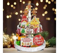Set de décoration de plateau avec diamants de Noël à plusieurs niveaux