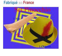 Set de deguisement de Pinocchio adulte Chapeau + Nez