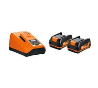 Set de démarrage 12V 2 batteries 3Ah + 1 chargeur rapide FEIN