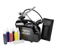 Sparmax Set de démarrage aérographe SK-55 avec compresseur double action
