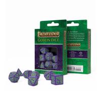 Set De Dés 7 Faces Goblin Pathfinder Violet Et Vert Par Q-Workshop