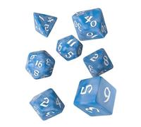 Set de dés Classic Runic Bleu Glacier et Blanc - Q-Workshop