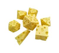 Set de Dés de Fromage Polyédrique Sept Pièces de Jeux de Société Portables