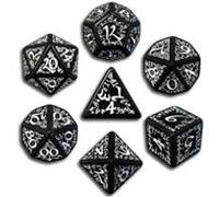 Set de Dés Elfiques Blancs et Noirs G