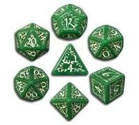 Set de Dés Elfiques Verts et Blancs G