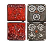 Set de Dés en Métal - 7-en-1 Jeux de Société avec Boîte Magnétique - Set de Dés Tourneurs de Table de Poche - pour RPG Fête Voyage Maison Bureau Vacances Anniversaire W nd Jeu de Rôle Adultes Adol