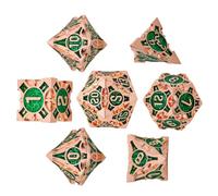 Set de dés en métal coloré multifonction pour jouer 7 pièces | Dit Dice Jeu portable pour jeux de société, réunions entre amis pour améliorer les soirées de jeux familial et familial