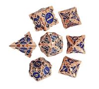 Set de dés en métal coloré multifonction pour jouer 7 pièces | Dit Dice Jeu portable pour jeux de société, réunions entre amis pour améliorer les soirées de jeux familial et familial